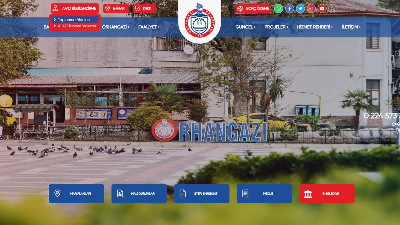 Orhangazi Belediyesi Resmi Web Sitesi Üzerinden Toplanma Alanlarındaki Erişimi Kolaylaştırdı.