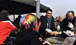 Bursa'da 1 tonluk hamsi festivali