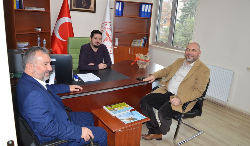 Başkan Aydın' dan ilçe sağlık müdürüne ziyaret
